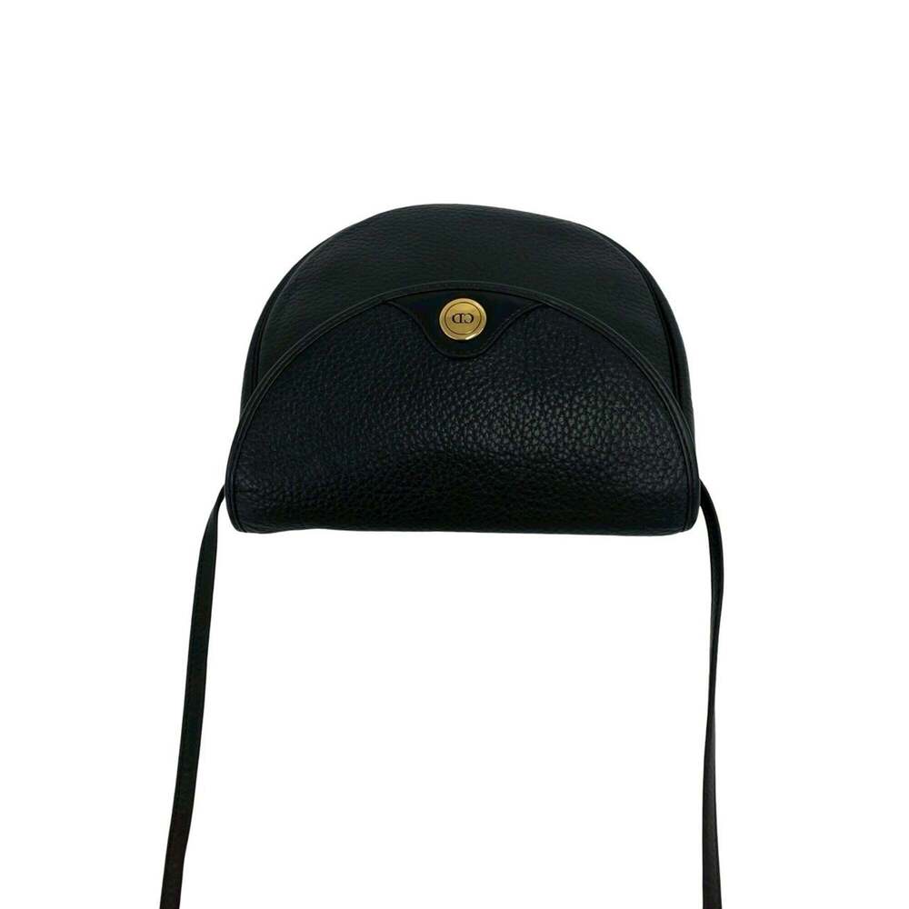 CHRISTIAN DIOR Vintage Black Leather Shoulder Bag - Picture 4 of 9